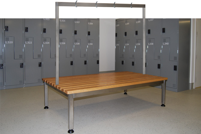 Hardware Direct Changeroom Bench Seating With Option Of Coat Hangers